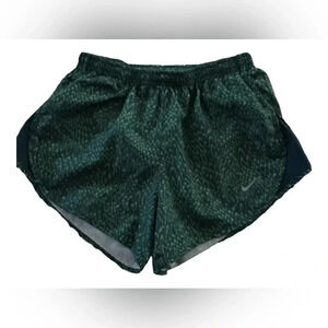 Nike Dri-Fit green small Aztec print running shorts Sz XS #005